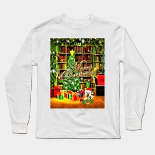 Cute Scottish Terrier Christmas Greeting Long Sleeve T-Shirt